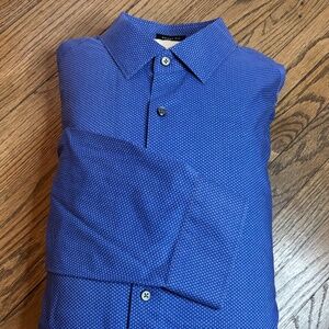 Banana Republic "Grant Fit Shirt" - Brilliant Blue with micro White Diamond - XL